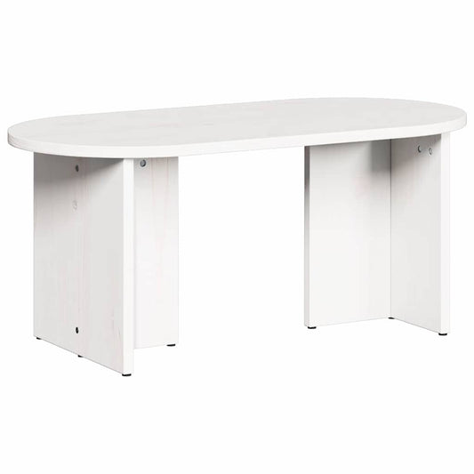 Coffee Table White 80 x 39.5 x 35 cm Solid Pine wood