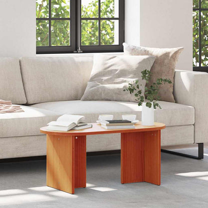 Coffee Table Wax Brown 80 x 39.5 x 35 cm Solid Pine wood