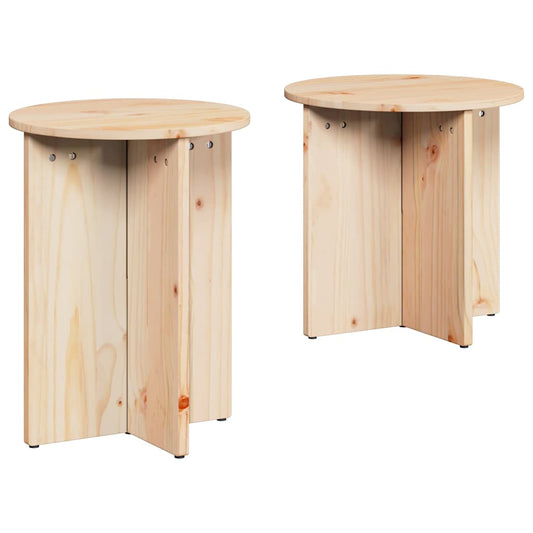 Coffee Table 2 pcs Natural 41.5 x 41.5 x 41 cm Solid pine wood