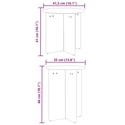 Coffee Table 2 pcs Natural 41.5 x 41.5 x 41 cm Solid pine wood