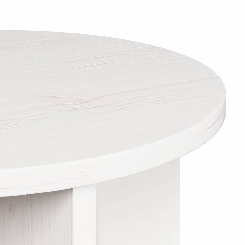 Coffee Table 2 pcs White Solid Pine wood