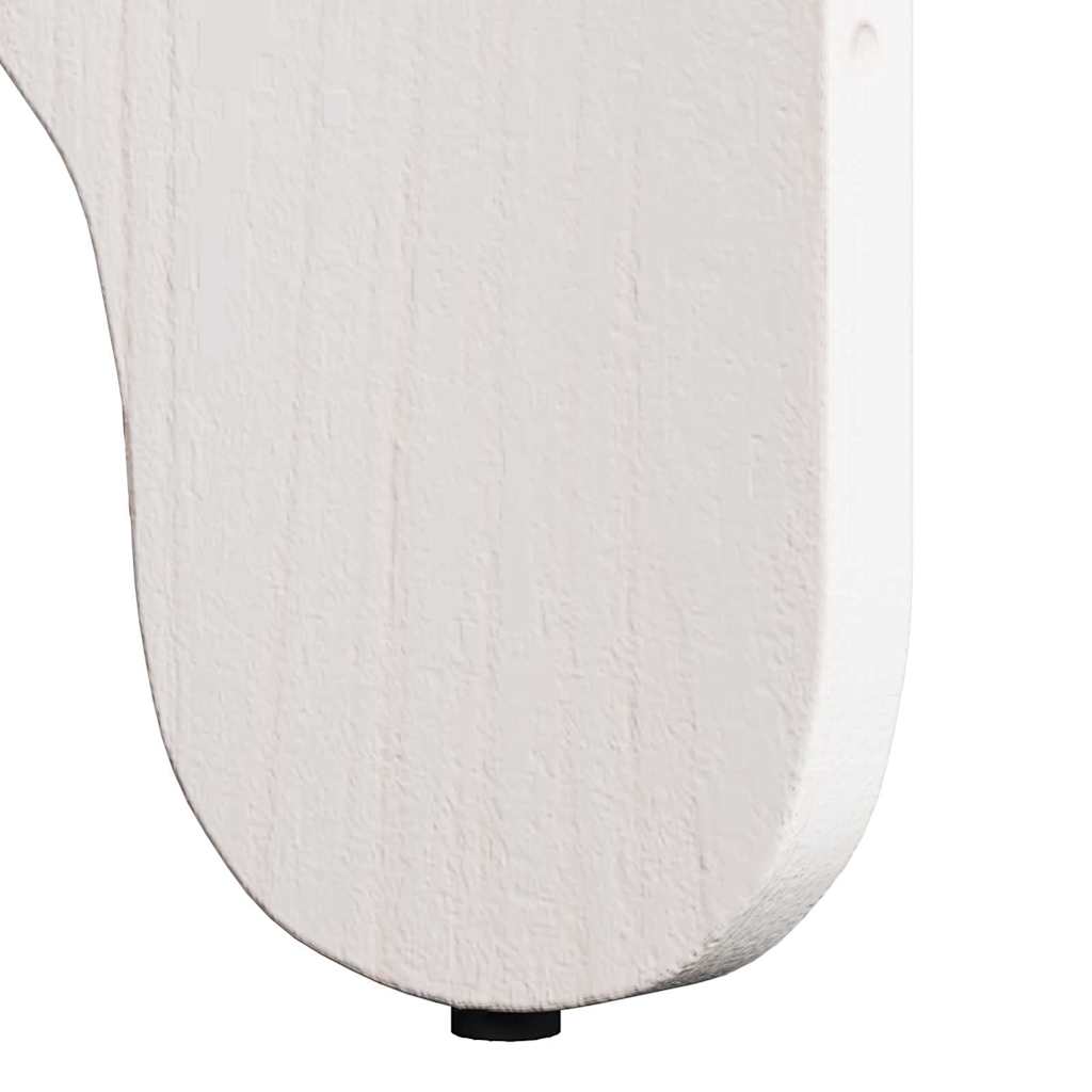 Coffee Table 2 pcs White 39.5 x 39.5 x 30 cm Solid Pine wood