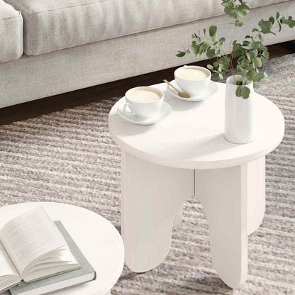 Coffee Table 2 pcs White 39.5 x 39.5 x 30 cm Solid Pine wood