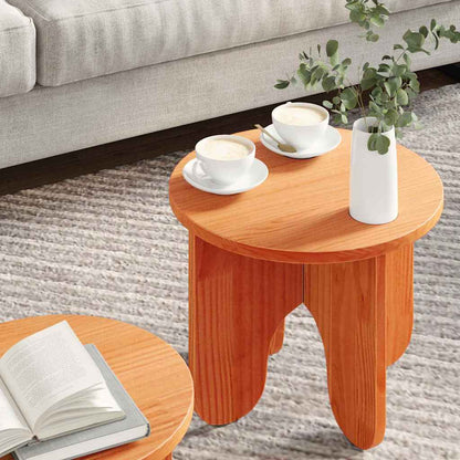 Coffee Table 2 pcs Wax brown 39.5 x 39.5 x 30 cm