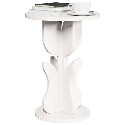 Coffee Table White 39.5 x 39.5 x 53.5 cm Solid pine wood