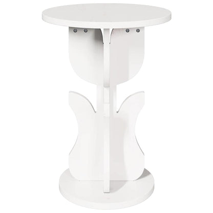 Coffee Table White 39.5 x 39.5 x 53.5 cm Solid pine wood