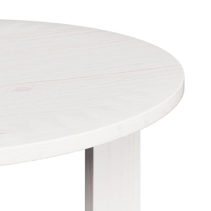 Coffee Table 3 pcs White 47.5 x 47.5 x 27 cm Solid pine wood