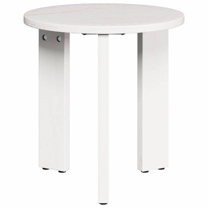 Coffee Table 3 pcs White 47.5 x 47.5 x 27 cm Solid pine wood