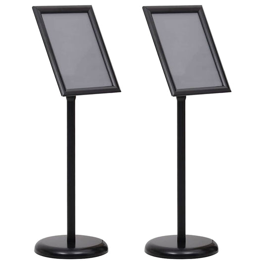 Poster Stands 2 pcs 32.7 x 24 x 108 cm Aluminium Black