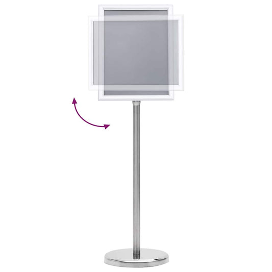 Poster Stands 2 pcs 32.7 x 24 x 108 cm Aluminium Silver