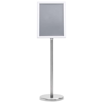 Poster Stands 2 pcs Silver 32.7 x 24 x 108 cm Aluminium