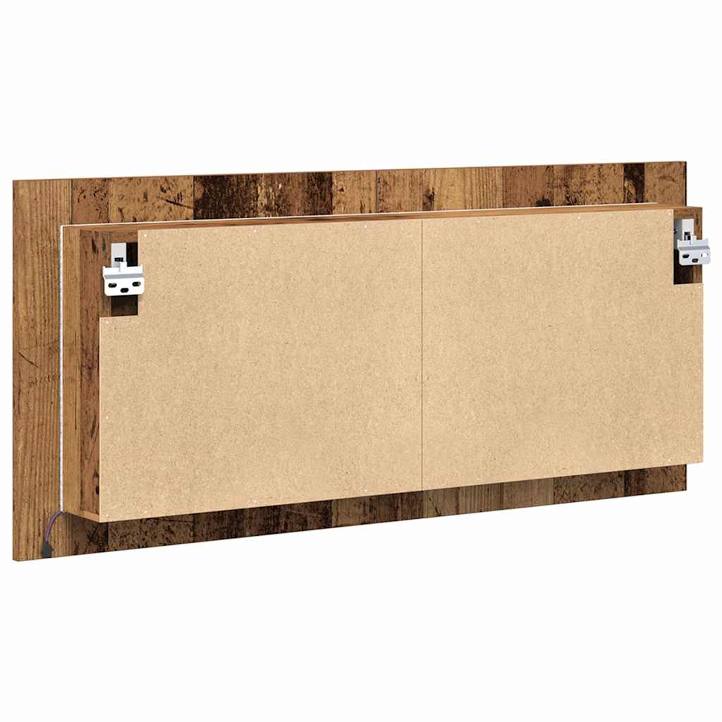 LED Mirror Cabinet Old Wood 100 x 12 x 45 cm Engineered Wood
