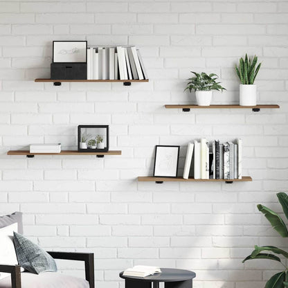 Bookshelf Board 3-Tier 4 pcs 80 x 20 x 1.5 cm Engineered Wood