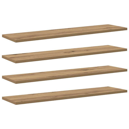 Bookshelf Board 3-Tier 4 pcs 80 x 20 x 1.5 cm Engineered Wood