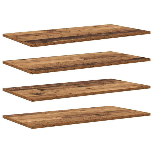 Bookshelf Board 3-Tier 4 pcs 80 x 40 x 1.5 cm Engineered Wood