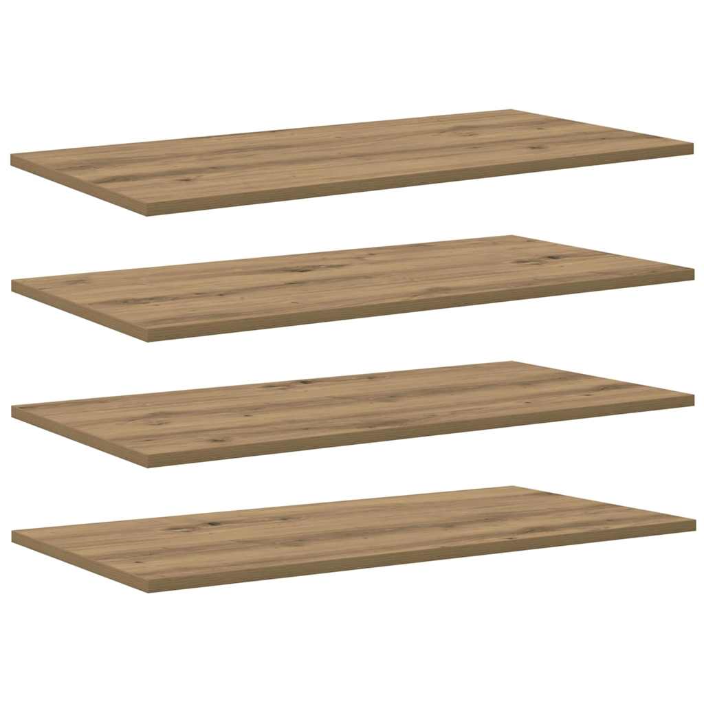 Bookshelf Board 3-Tier 4 pcs 80 x 40 x 1.5 cm Engineered Wood