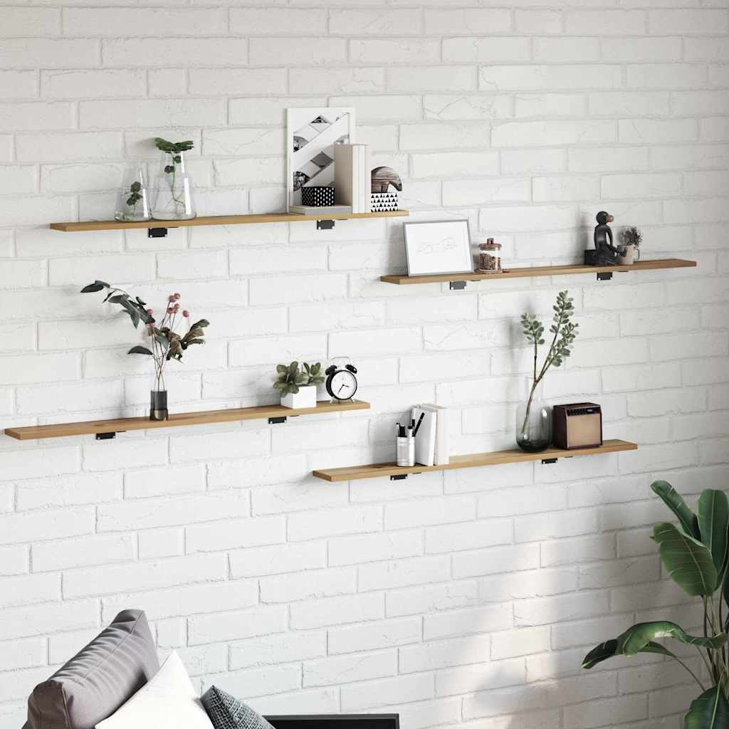 Bookshelf Board 3-Tier 4 pcs 100 x 10 x 1.5 cm Engineered Wood