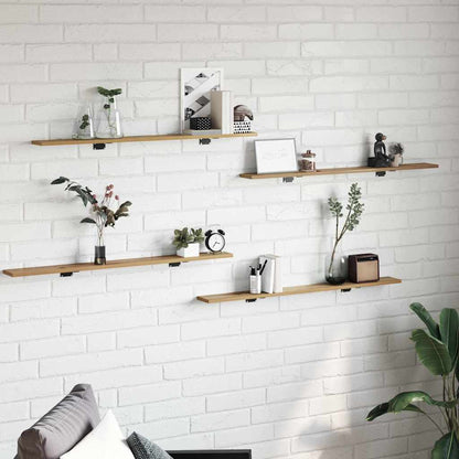 Bookshelf Board 3-Tier 4 pcs 100 x 10 x 1.5 cm Engineered Wood