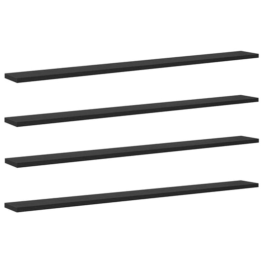 Bookshelf Board 3-Tier 4 pcs 100 x 10 x 1.5 cm Engineered Wood