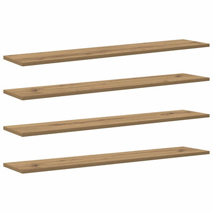 Bookshelf Board 3-Tier 4 pcs 100 x 20 x 1.5 cm Engineered Wood