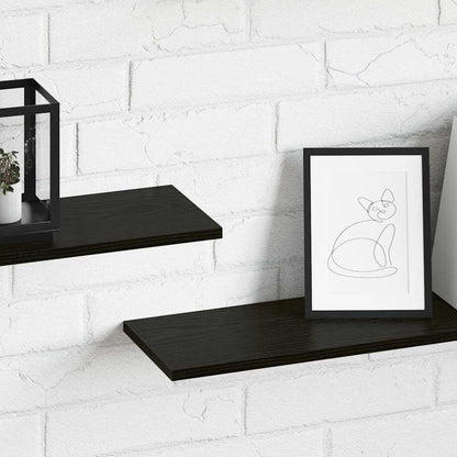 Bookshelf Board 4 pcs Black 100 x 20 x 1.5 cm Engineered Wood
