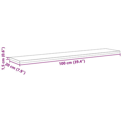Bookshelf Board 4 pcs Black 100 x 20 x 1.5 cm Engineered Wood