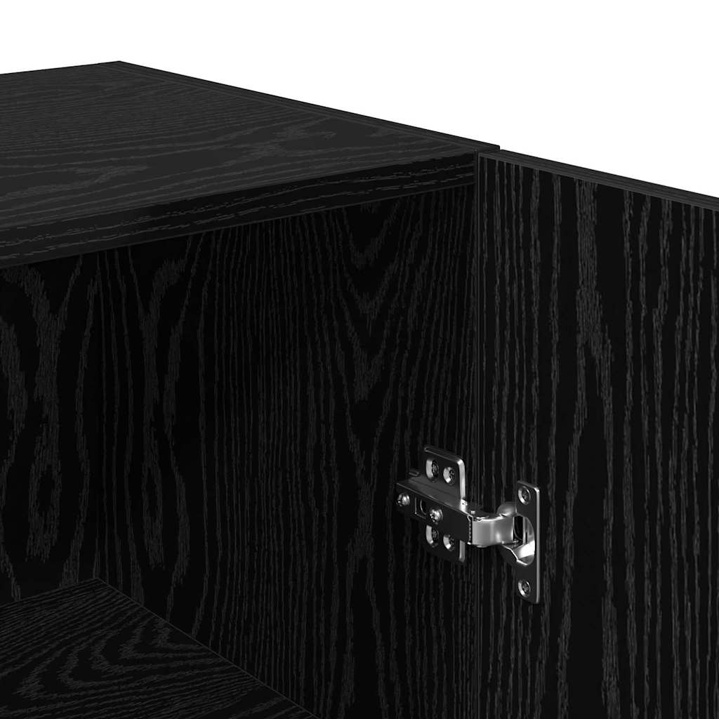 Wall TV Cabinet Black Oak 30.5 x 30 x 60 cm Engineered Wood