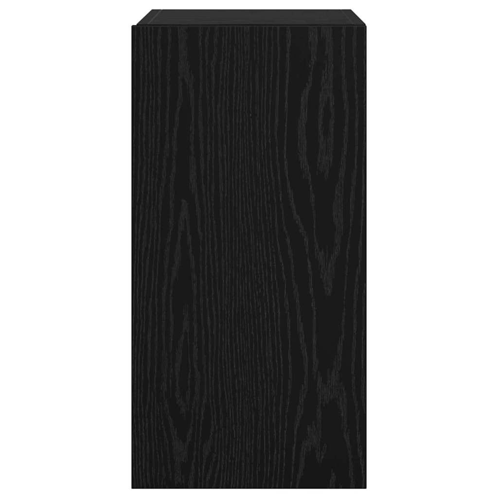 Wall TV Cabinet Black Oak 30.5 x 30 x 60 cm Engineered Wood
