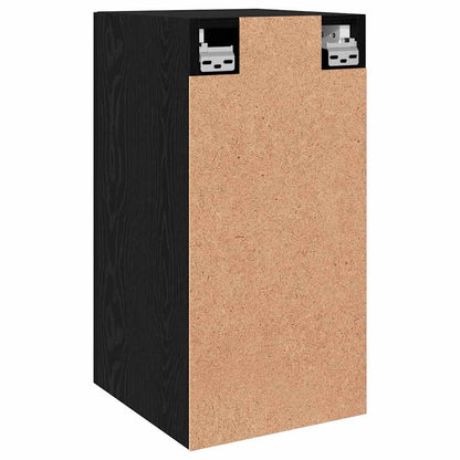 Wall TV Cabinet Wall-mounted 2 pcs Black Oak 30.5 x 30 x 60 cm
