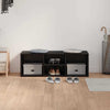 Shoe Storage Bench Black oak 102 x 35 x 35 cm Engineered wood