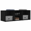 Shoe Storage Bench Black oak 102 x 35 x 35 cm Engineered wood
