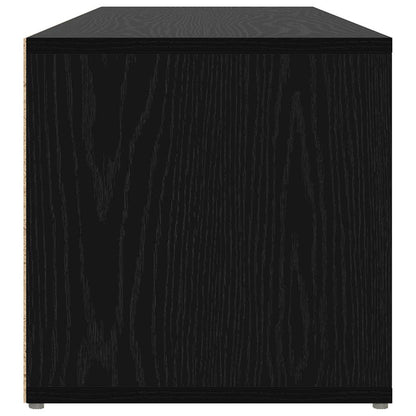 Shoe Bench Black Oak 102 x 35 x 35 cm Engineered Wood