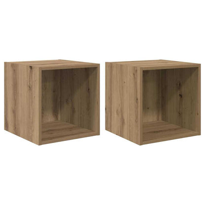 Wall Cabinet Wall-Mounted 2 pcs Artisan Oak 37 x 37 x 37 cm