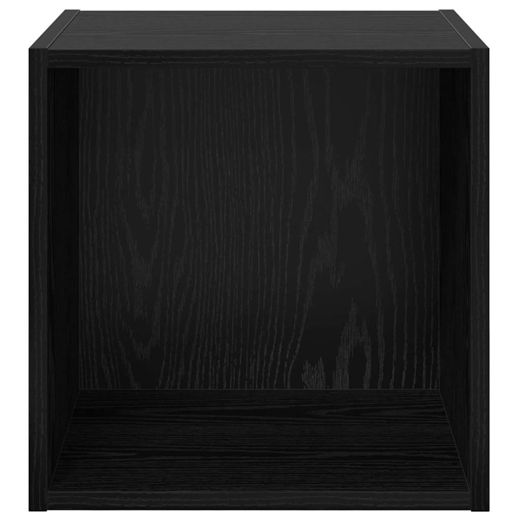 Wall Cabinet 2 pcs Black Oak 37 x 37 x 37 cm Engineered Wood