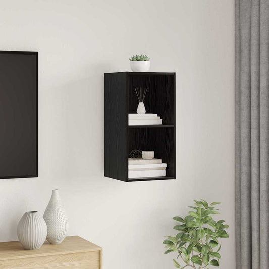 TV Cabinet Set 37 x 37 x 72 cm Black Oak Engineered Wood