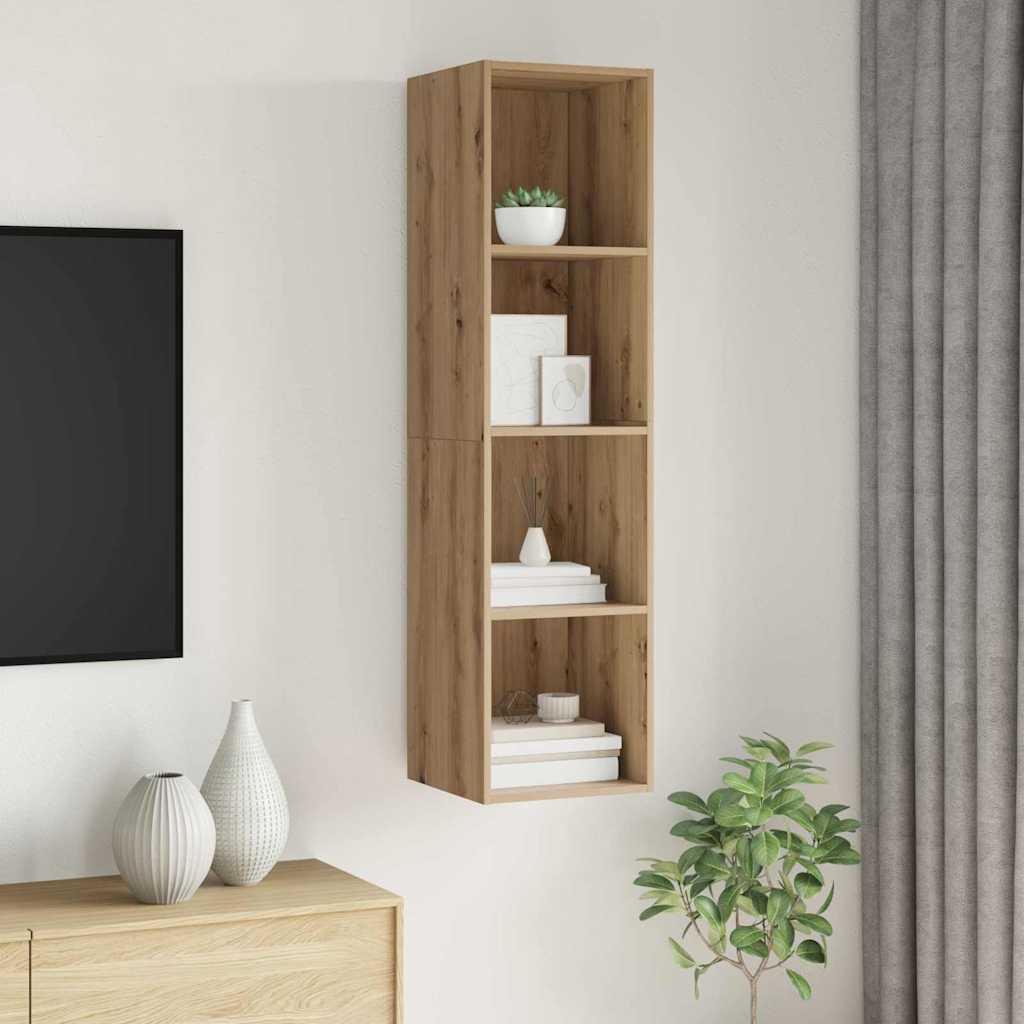 TV Cabinet Set 37 x 37 x 142.5 cm Artisan Oak Engineered Wood