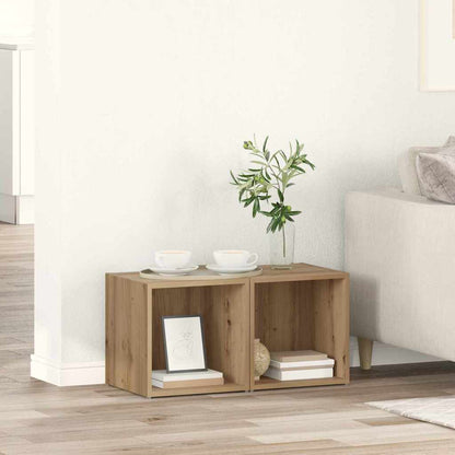 TV Cabinet Set 2 pcs Artisan Oak Engineered Wood