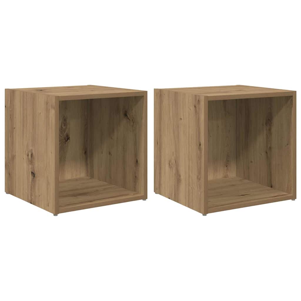 TV Cabinet Set 2 pcs Artisan Oak Engineered Wood