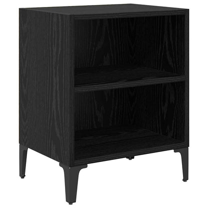 Bedside Cabinet Black oak 40 x 30 x 50 cm Engineered wood