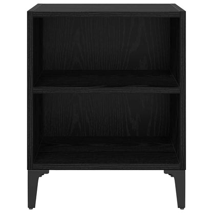 Bedside Cabinet 2 pcs Black Oak 40 x 30 x 50 cm Engineered Wood