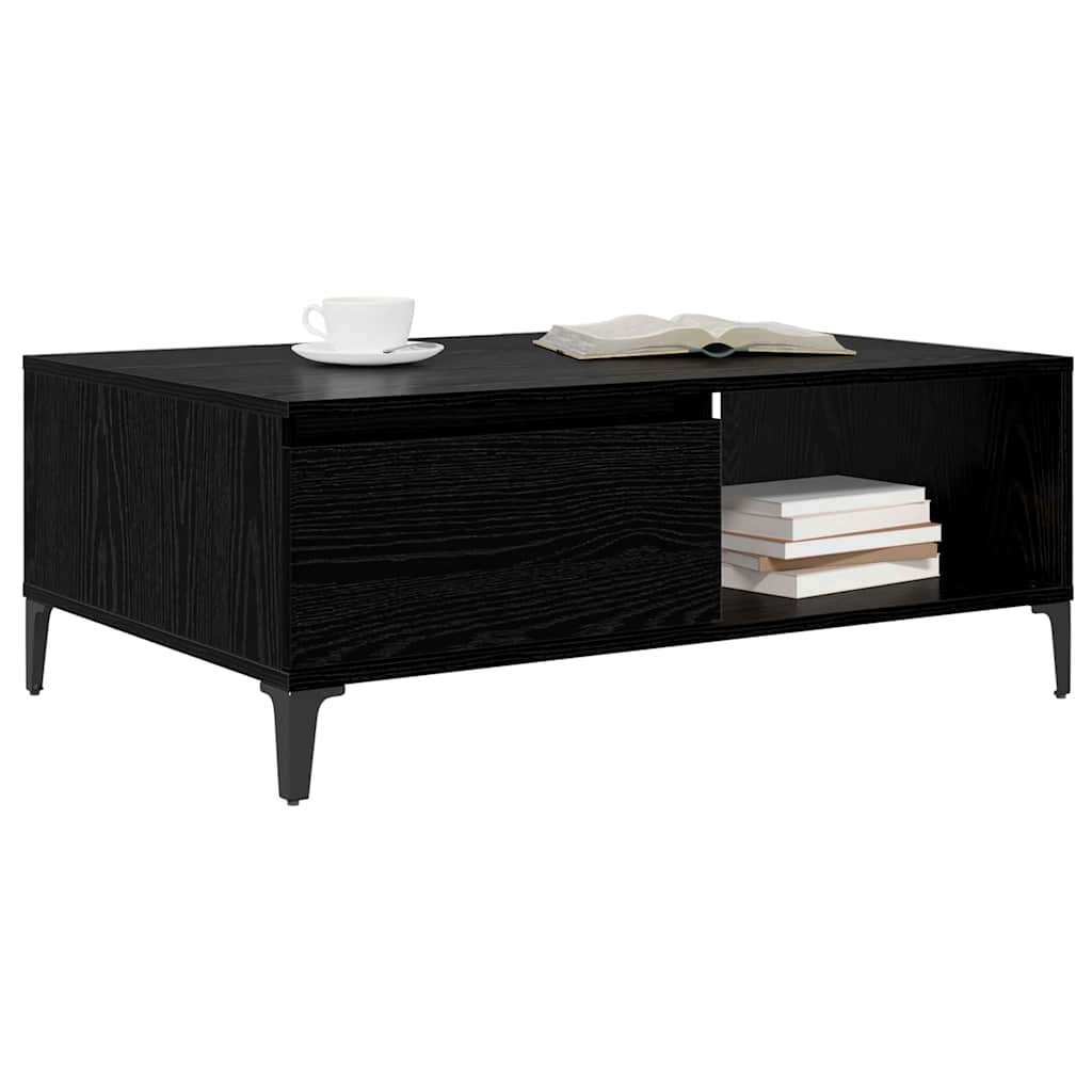 Coffee Table Black oak 90 x 60 x 35 cm Engineered wood