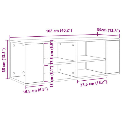 TV Cabinet Set 102 x 35 x 35 cm Artisan Oak Engineered Wood