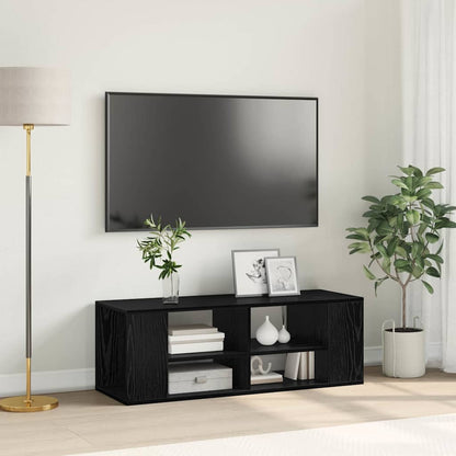 TV Cabinet Set Black Oak 102 x 35 x 35 cm Engineered Wood