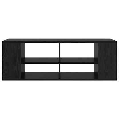 TV Cabinet Set Black Oak 102 x 35 x 35 cm Engineered Wood