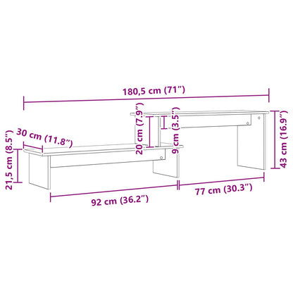 TV Cabinet Set 180.5 x 30 x 43 cm Artisan Oak Engineered Wood