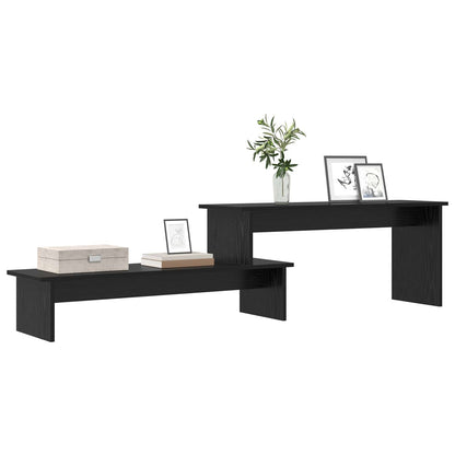TV Cabinet Set Black Oak 180.5 x 30 x 43 cm Engineered Wood
