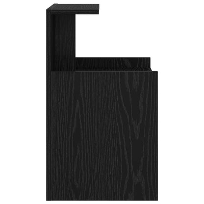 Bedside Cabinet Black Oak 40 x 35 x 60 cm Engineered Wood