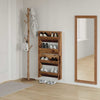 Wall Shoe Cabinet with Shelf Wall-mounted Other with Storage 2 pcs Old wood Engineered wood