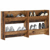 Wall Shoe Cabinet with Shelf Wall-mounted Other with Storage 2 pcs Old wood Engineered wood
