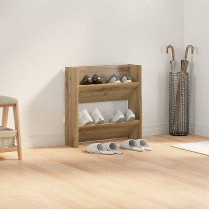 Shoe Cabinet 60 x 18 x 60 cm Engineered Wood Artisan Oak